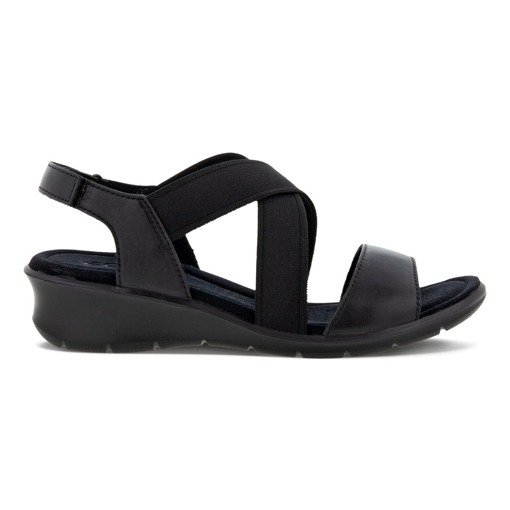 Sandalias Mujer - ECCO Finola Wedge - Negros - LAP169302